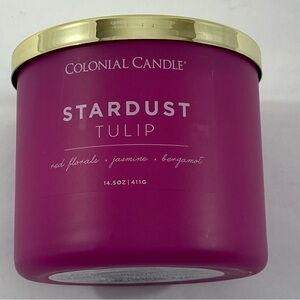 Colonial Candle Stardust Tulip Scented Candle  Red Florals Jasmine  Bergamot